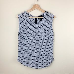 ✨5 FOR $25✨   Cynthia Rowley Blue Pattern Sleeveless Blouse
